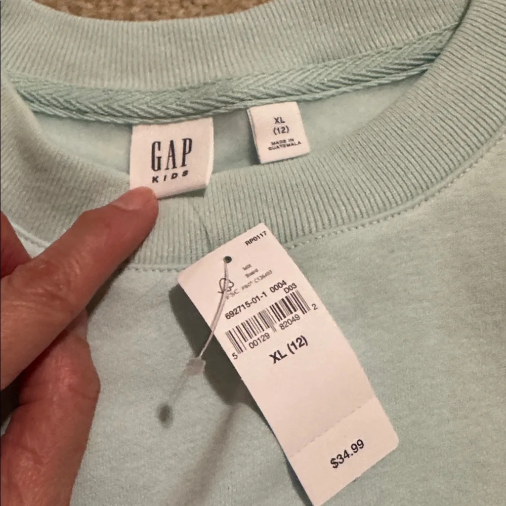 GAP Oversized Wedge Sweatshirt Azul Blue Loungewear Athleisure 2024 NWT-XL/12